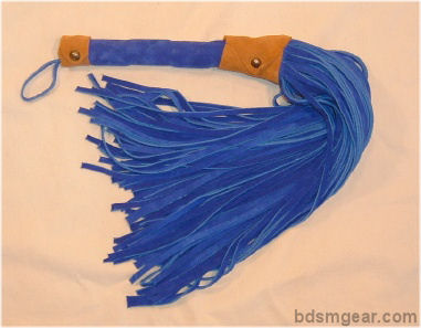 101 Lash Blue Suede Flogger