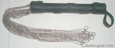Leather and Chain Flogger, detail view