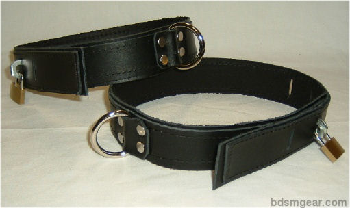 Black Leather on Black Leather Thigh Cuffs